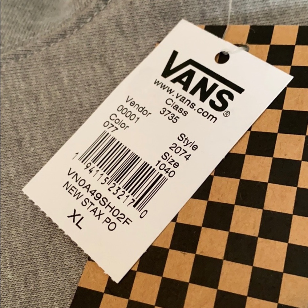 VANS New Stax Men’s Hoodie Sweatshirt Grey - Picture 4 of 5